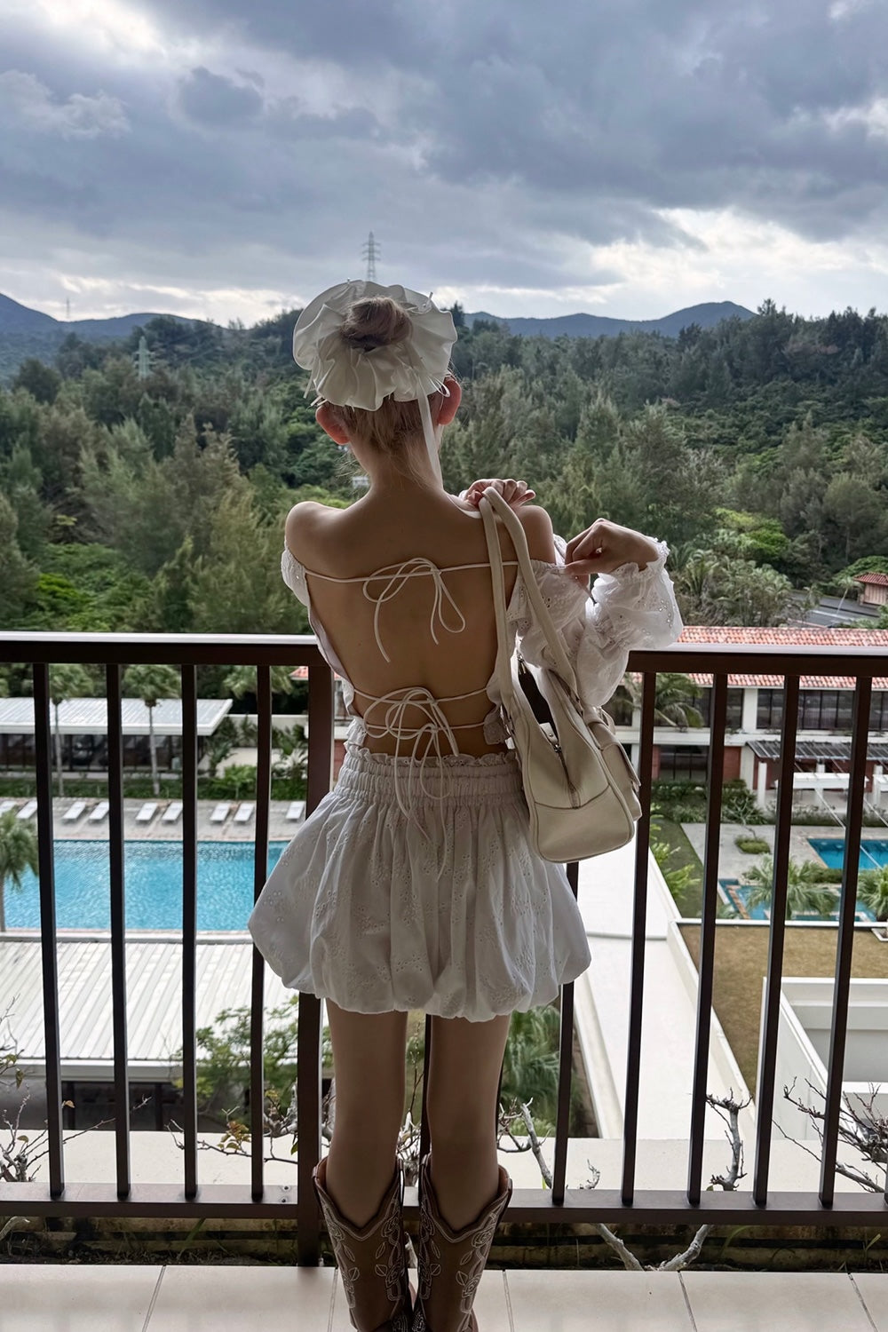 Back Open Peony Top