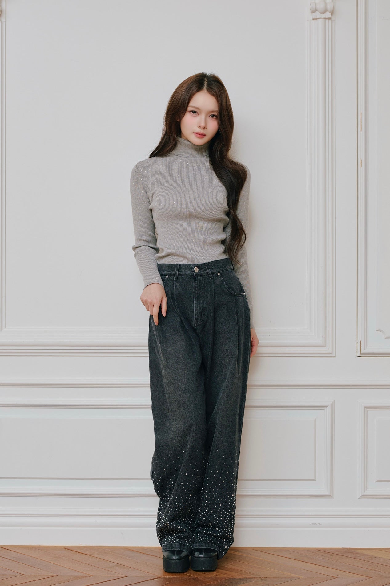 Treat Ürself Crystal bijou denim