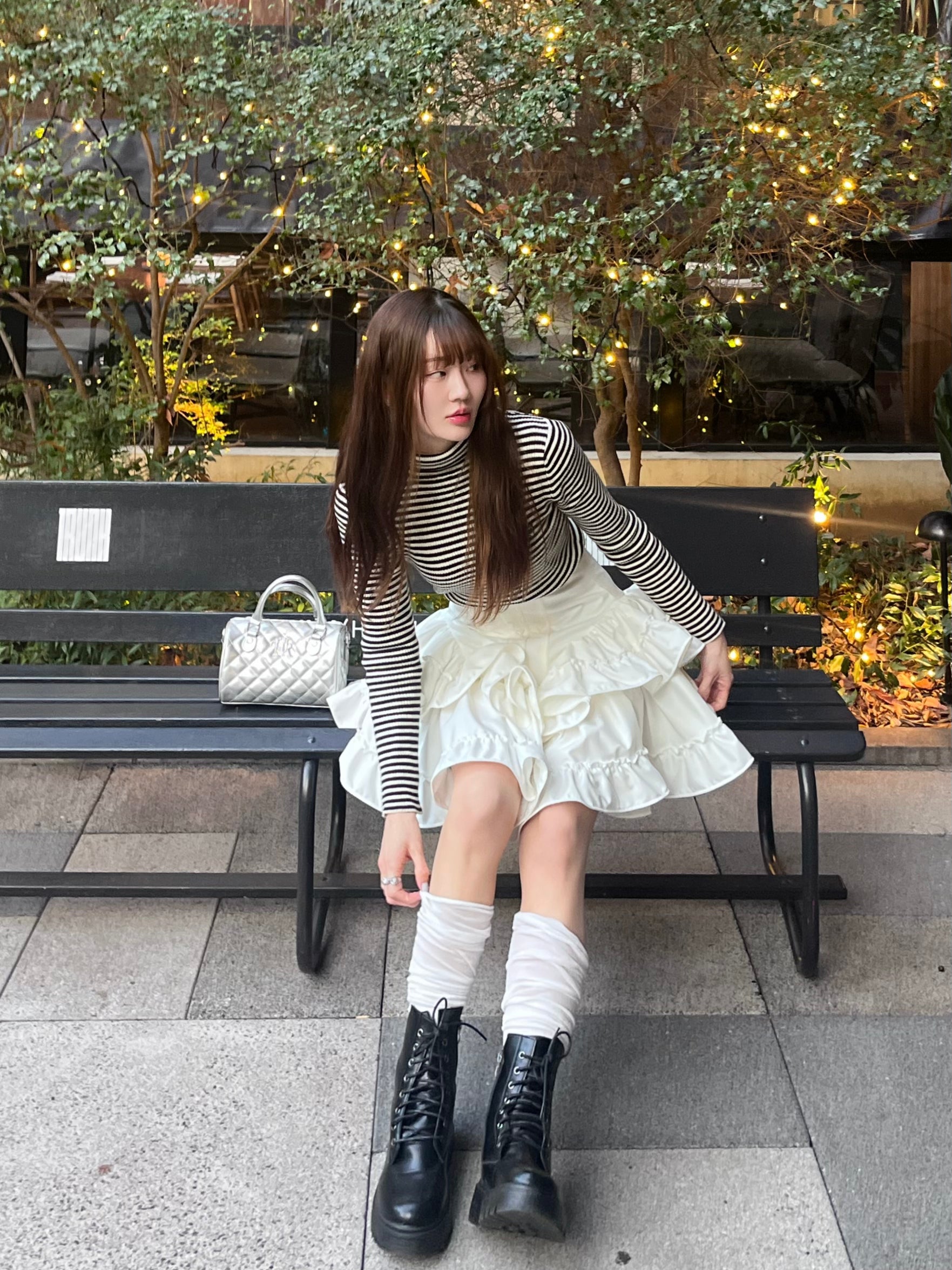 Frill Corset mini skirt