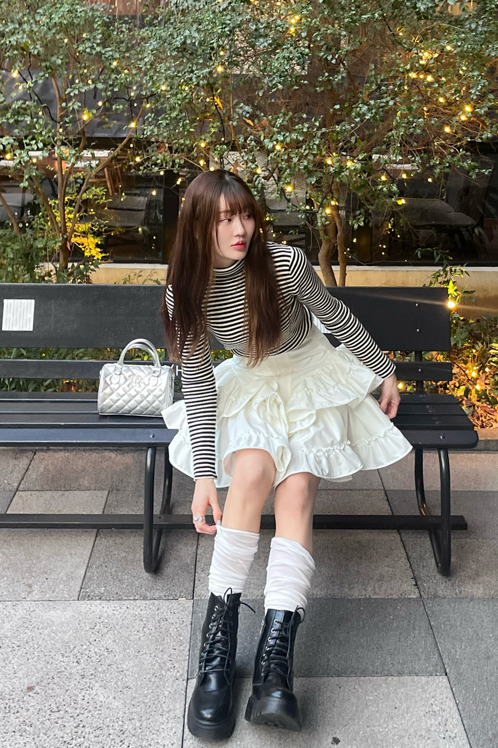 Frill Corset mini skirt