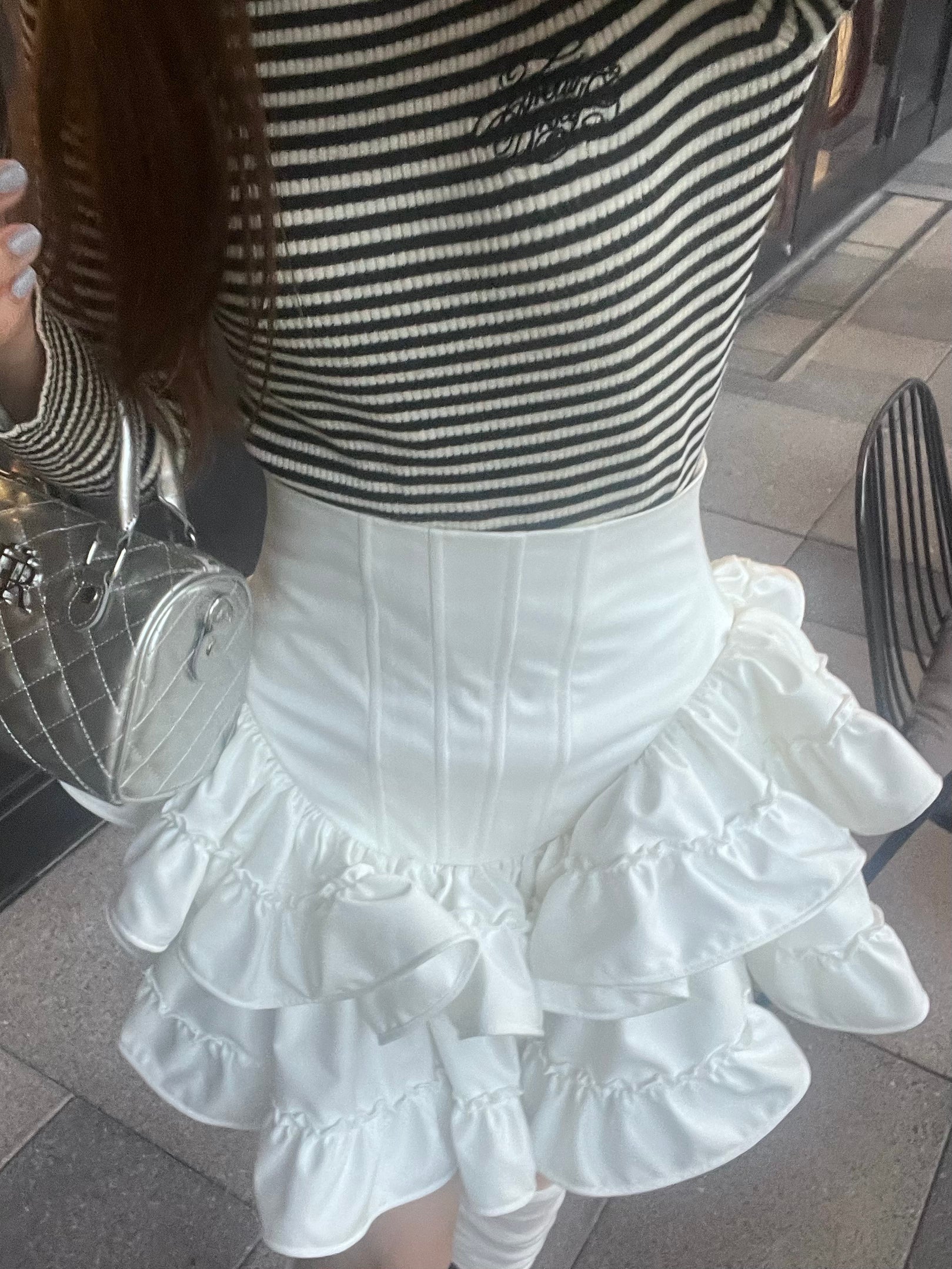 Frill Corset mini skirt