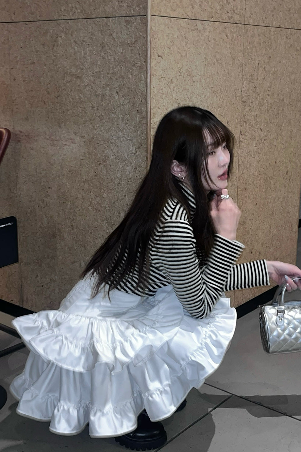 Frill Corset mini skirt