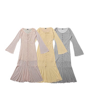 Sheer Cut Flare long one-piece