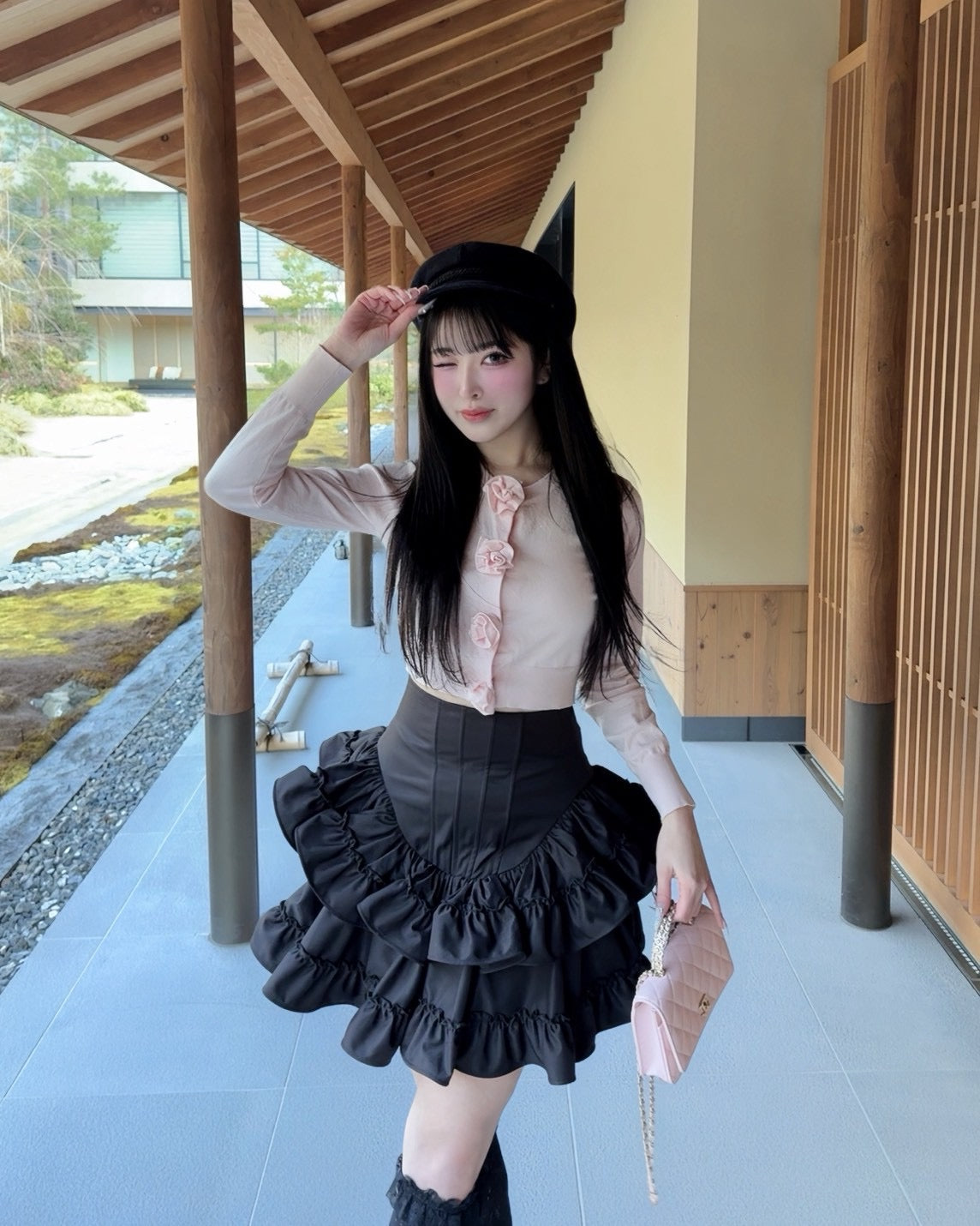 Frill Corset mini skirt