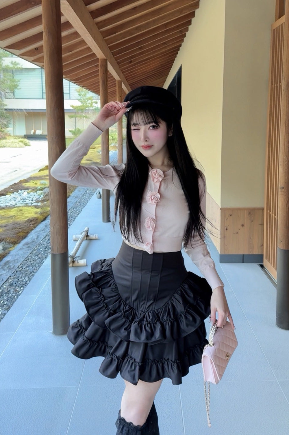 Frill Corset mini skirt