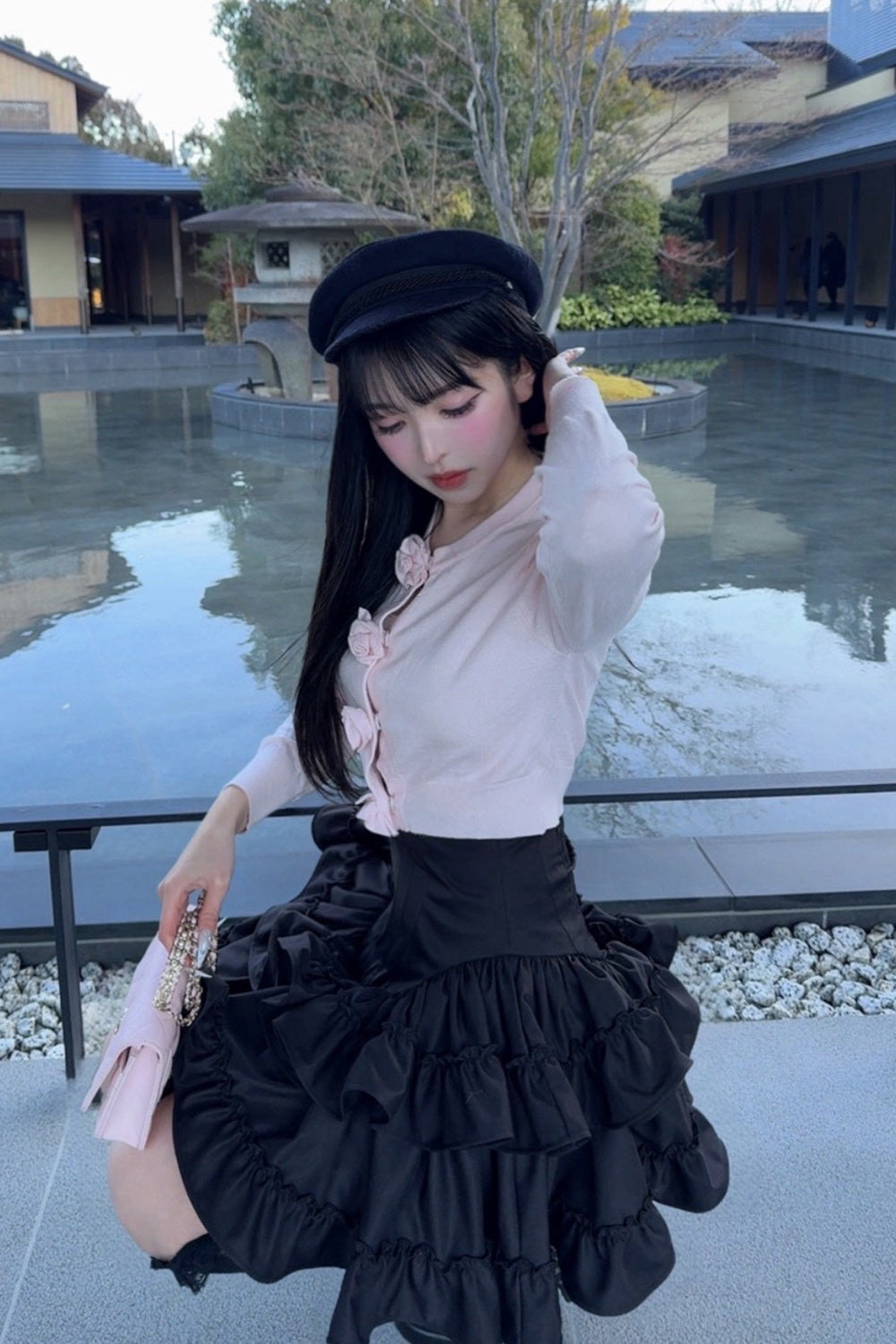 Frill Corset mini skirt