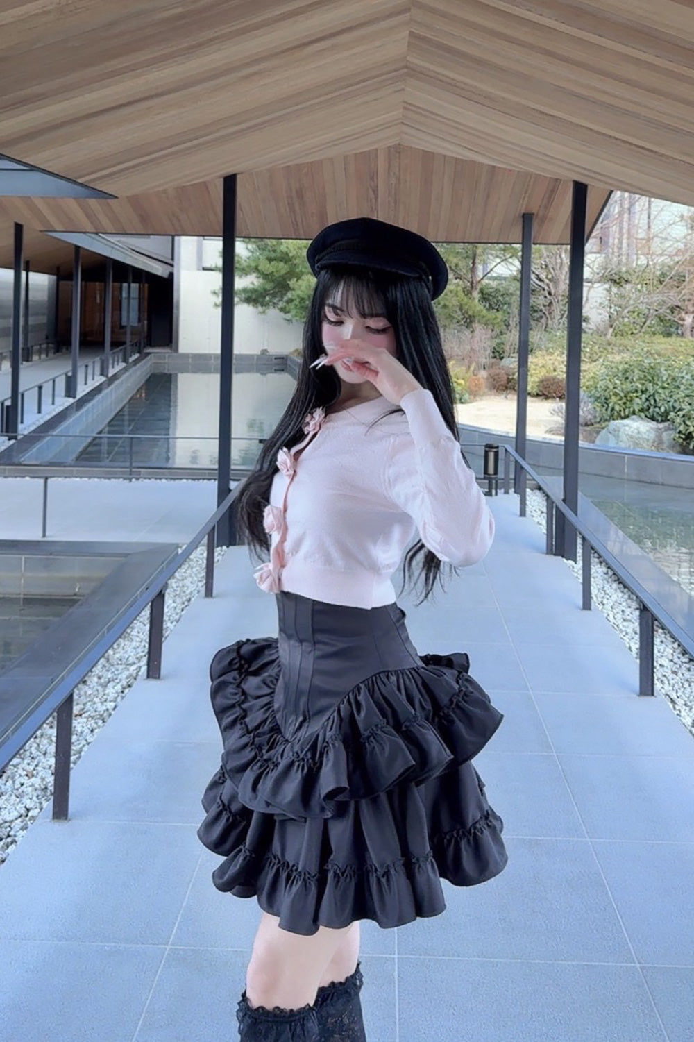 Frill Corset mini skirt