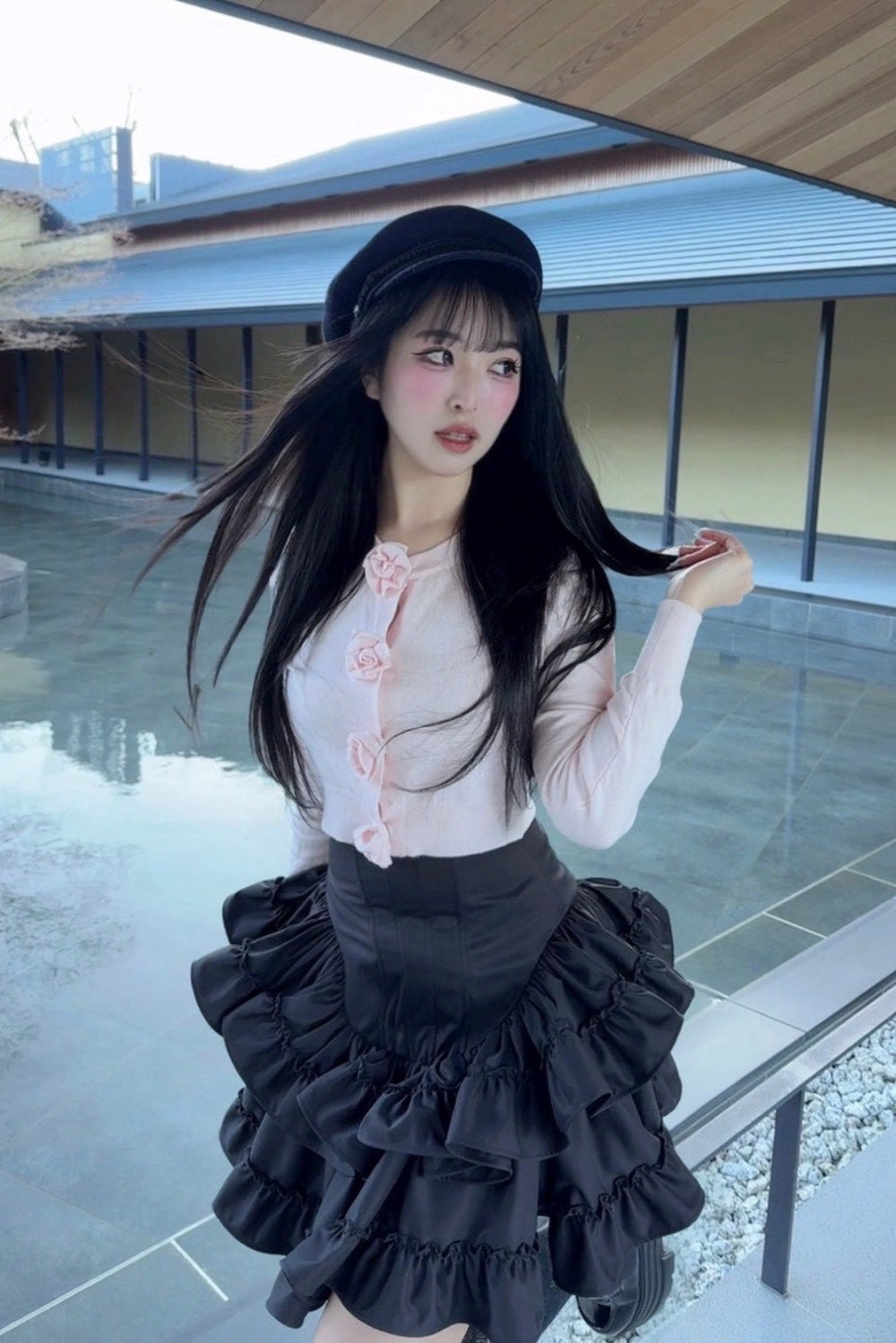 Frill Corset mini skirt