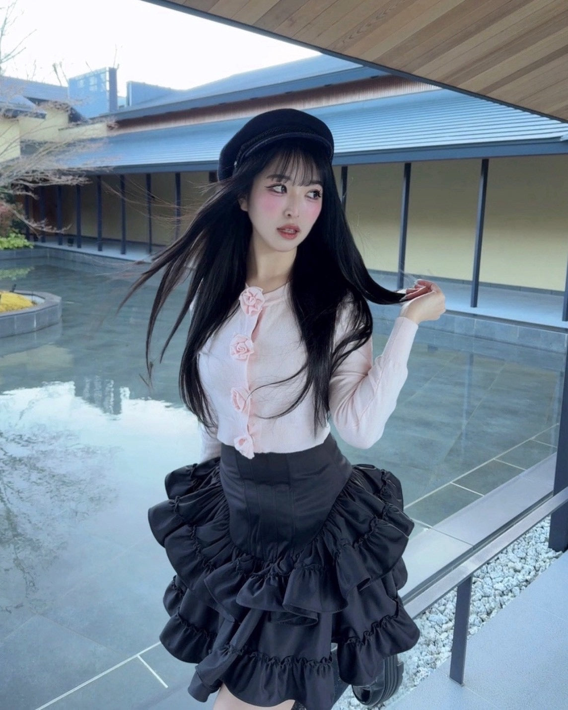 Frill Corset mini skirt