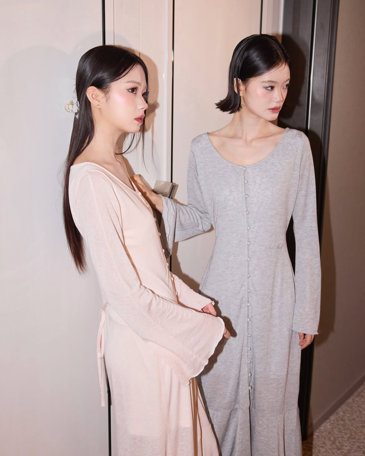 Sheer Cut Flare long one-piece