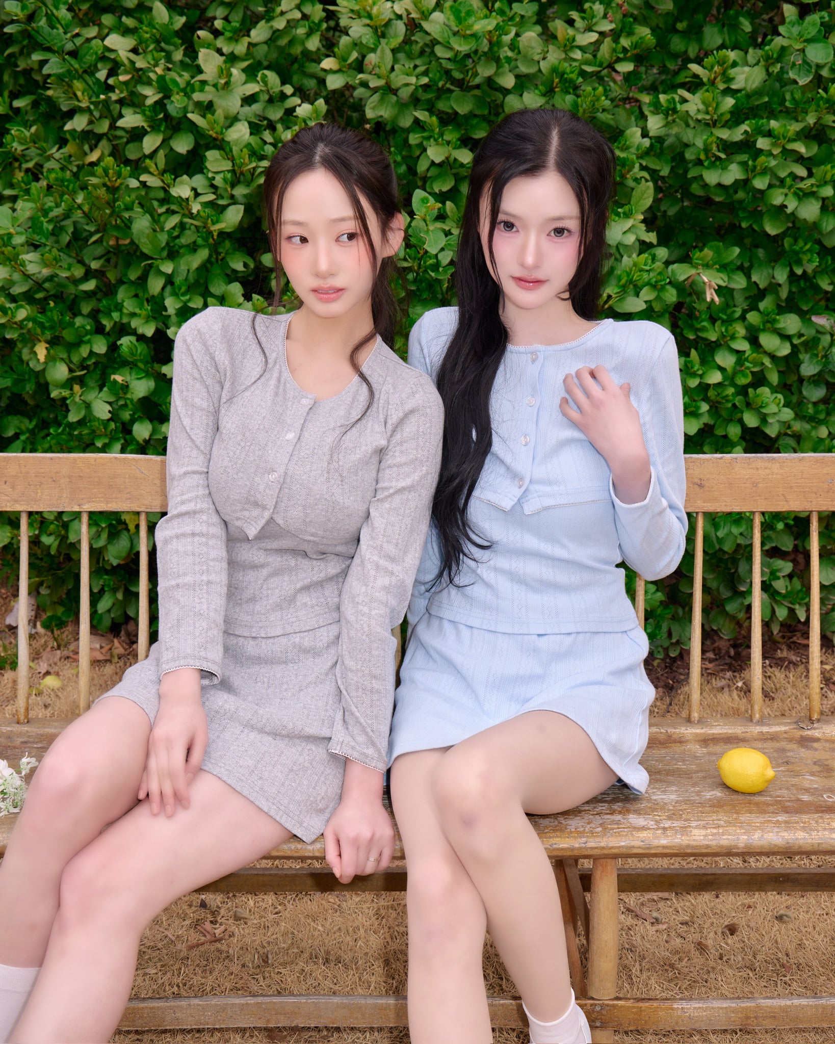 Garden cotton ribbon mini skirt