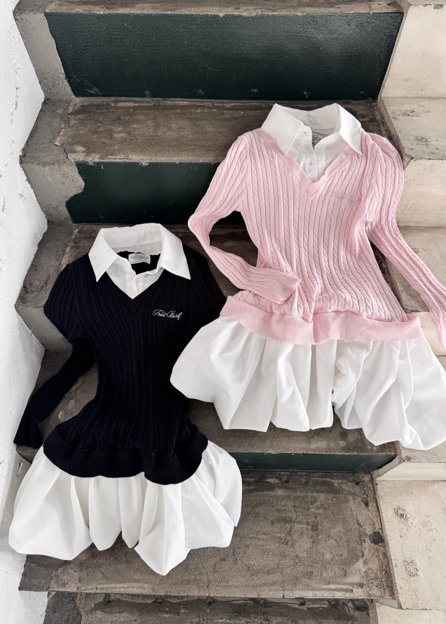 knit shirts docking ballon one-piece