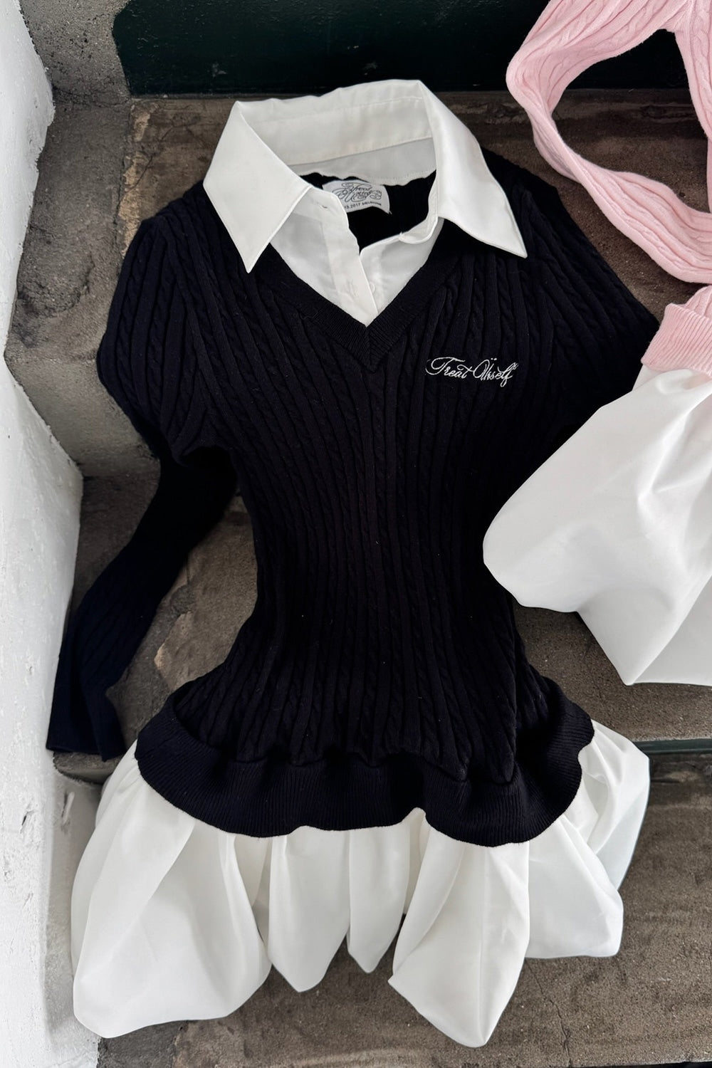 knit shirts docking ballon one-piece