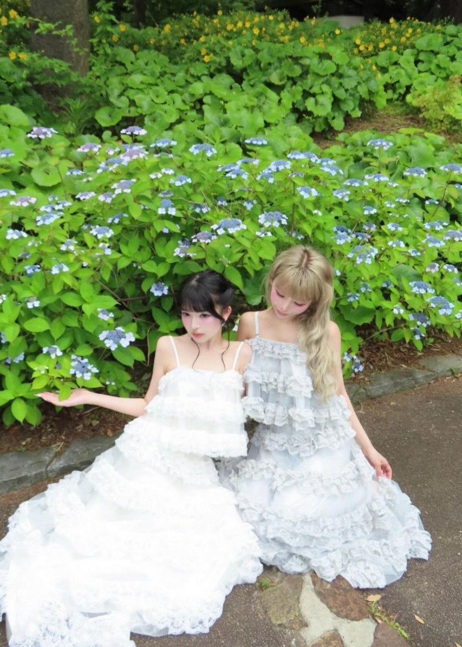 【予約販売】Ballerina lace tulle long skirt