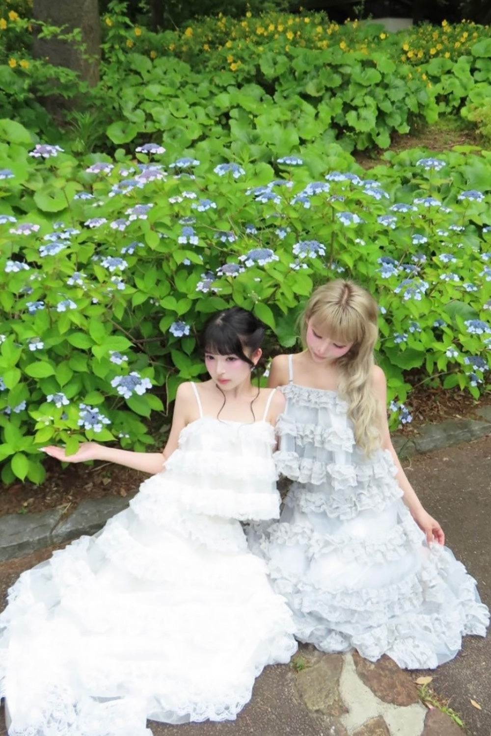 Ballerina lace tulle long skirt