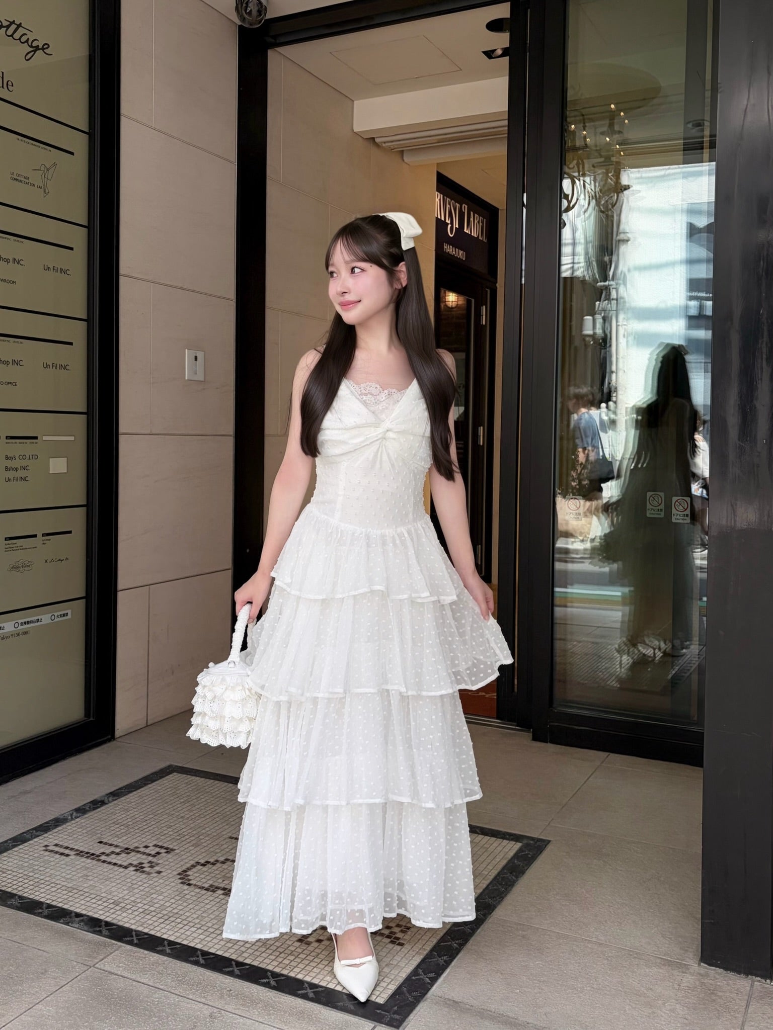 frill tiered cami long dress