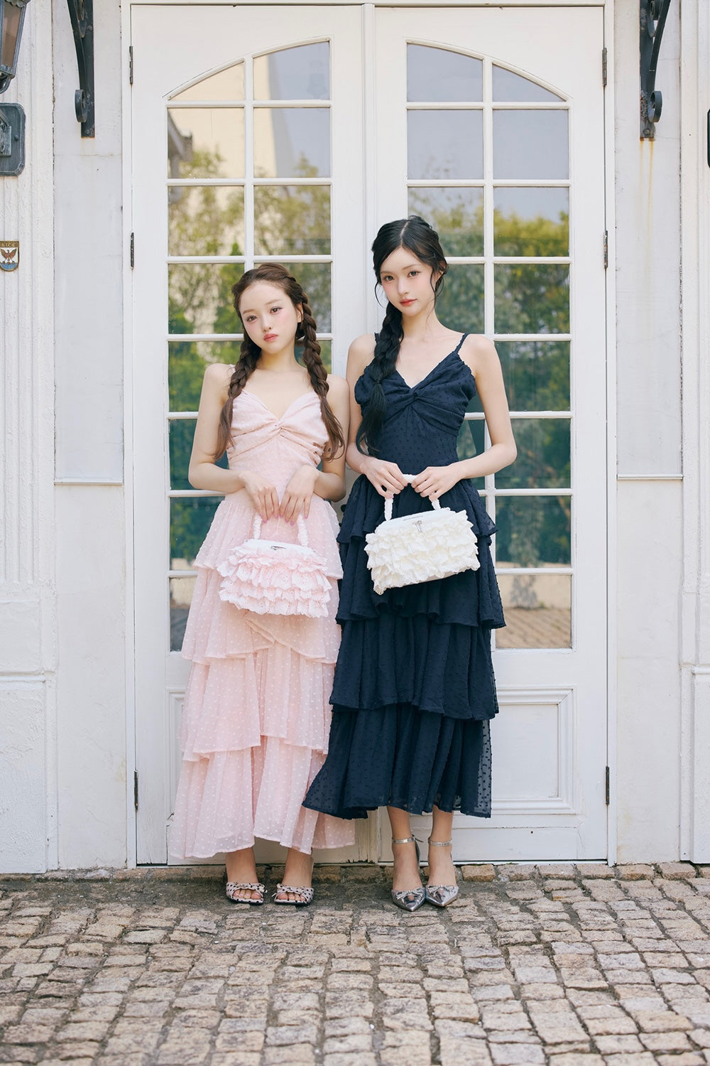 frill tiered cami long dress