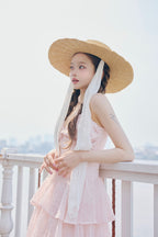 frill tiered cami long dress
