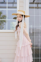 frill tiered cami long dress