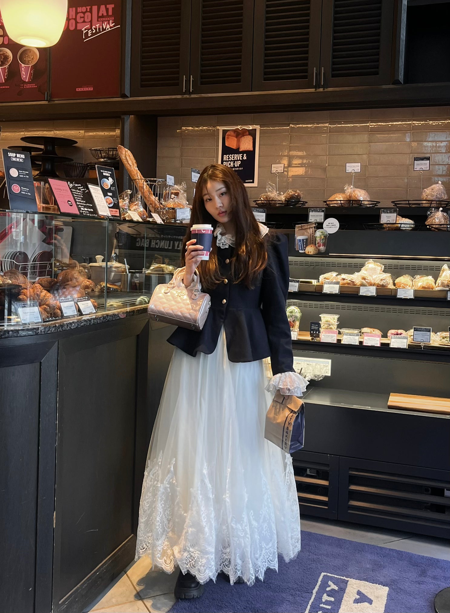 【予約販売】navy peplum spring  jacket