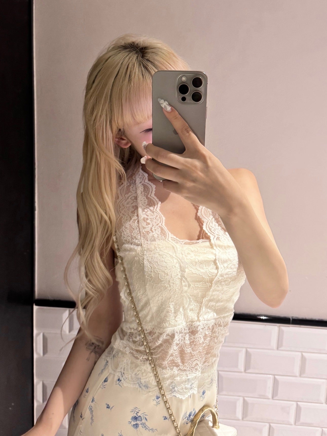 lace halter neck tops