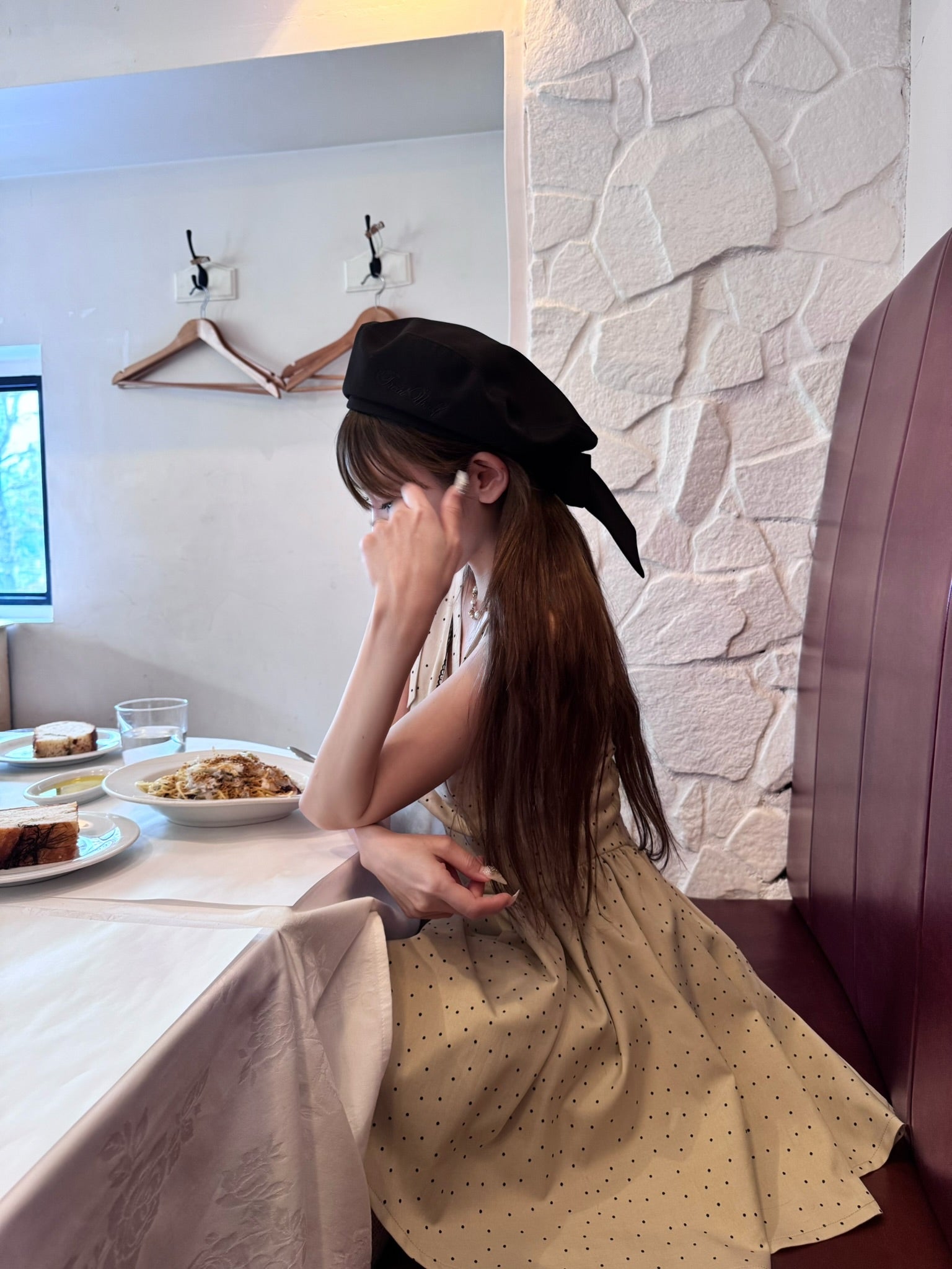 Treat Ürself ribbon béret hat