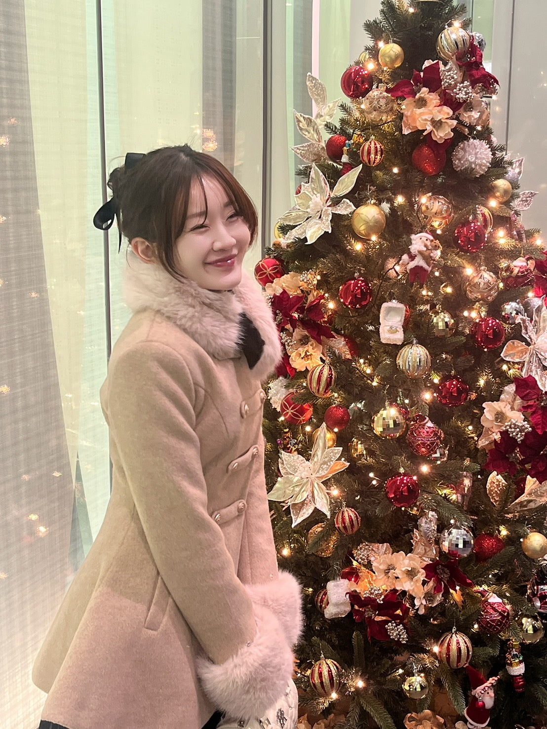 予約商品　Muse fur flare coat（beige）