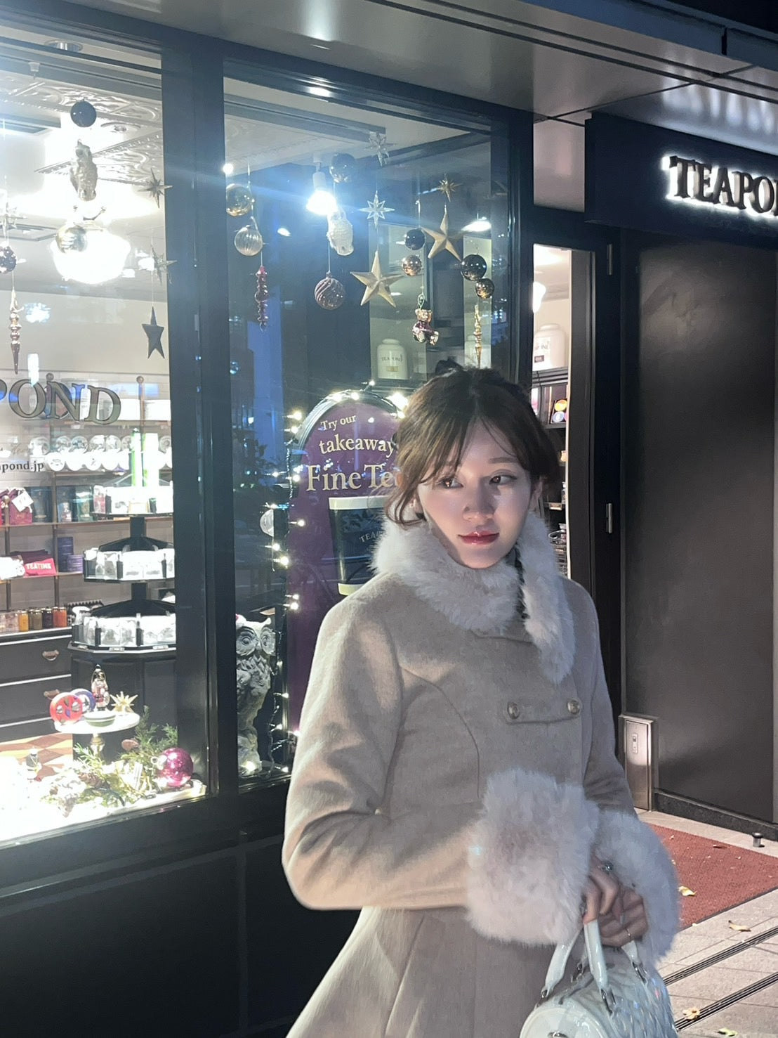 予約商品　Muse fur flare coat（beige）