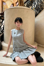 Parisienne double button one-piece