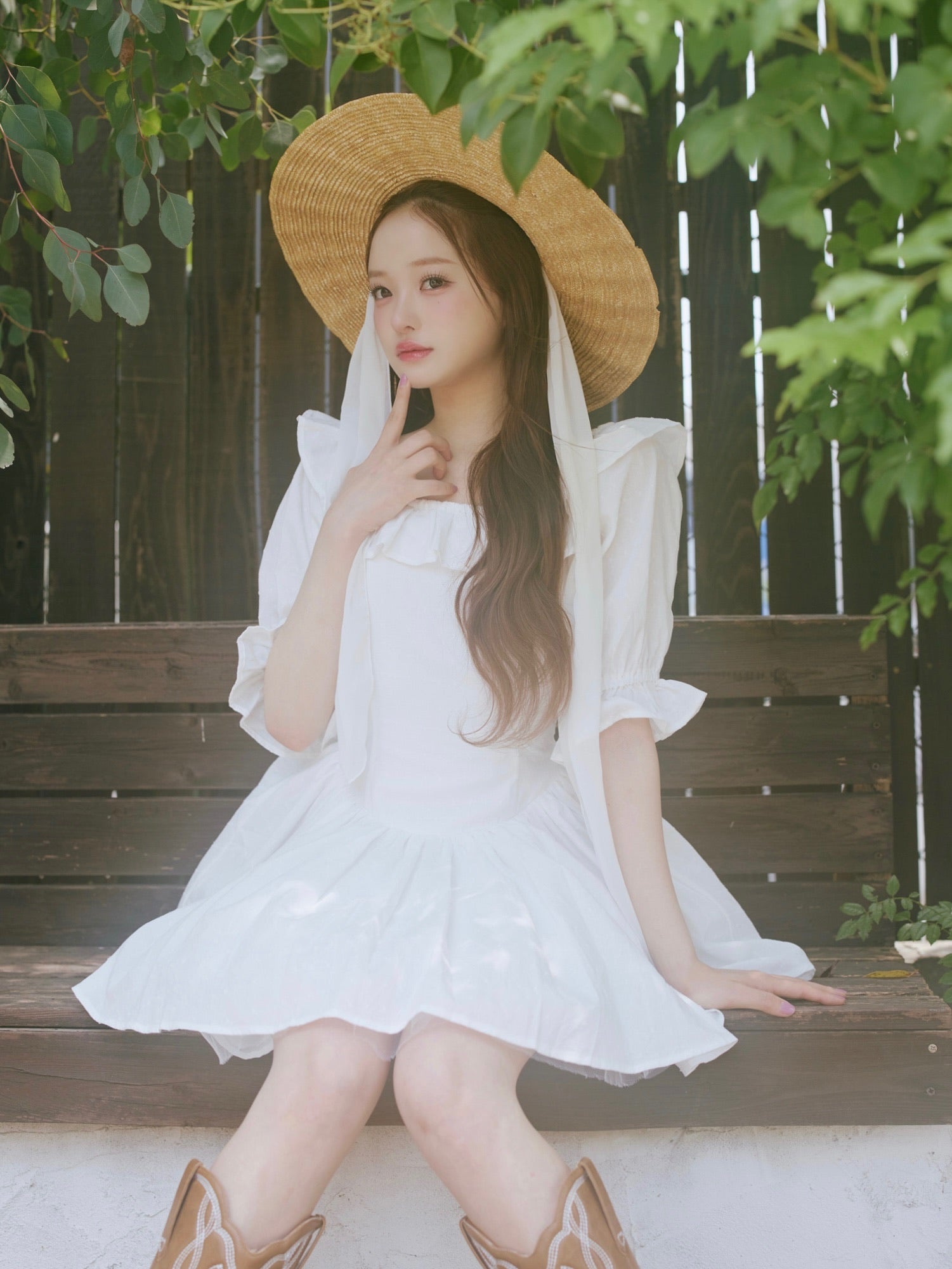 puff sleeve cotton mini one-piece