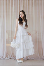 frill tiered cami long dress