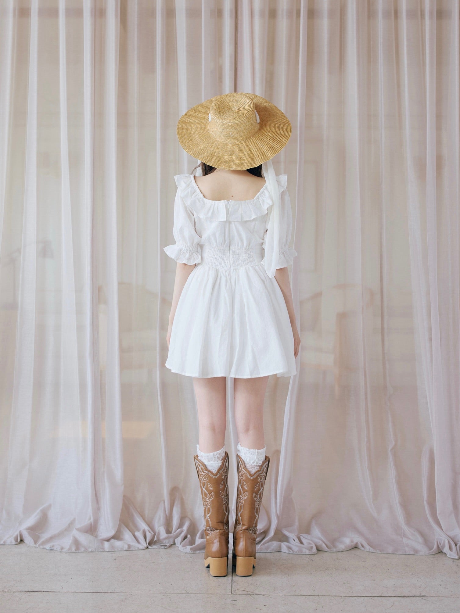 puff sleeve cotton mini one-piece – Treat Ürself