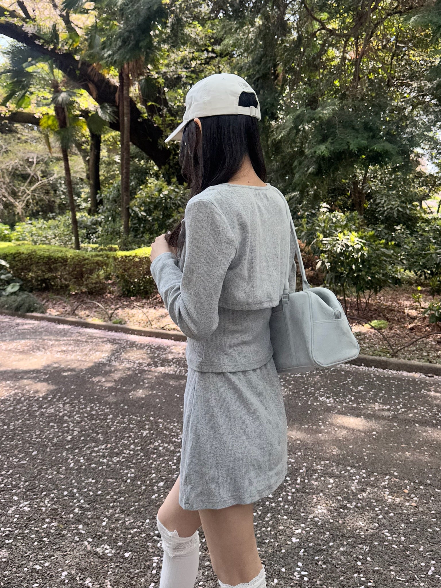Garden cotton ribbon mini skirt