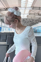 Elegant lace long T-shirts