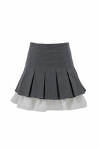 classy pleats frill mini skirt