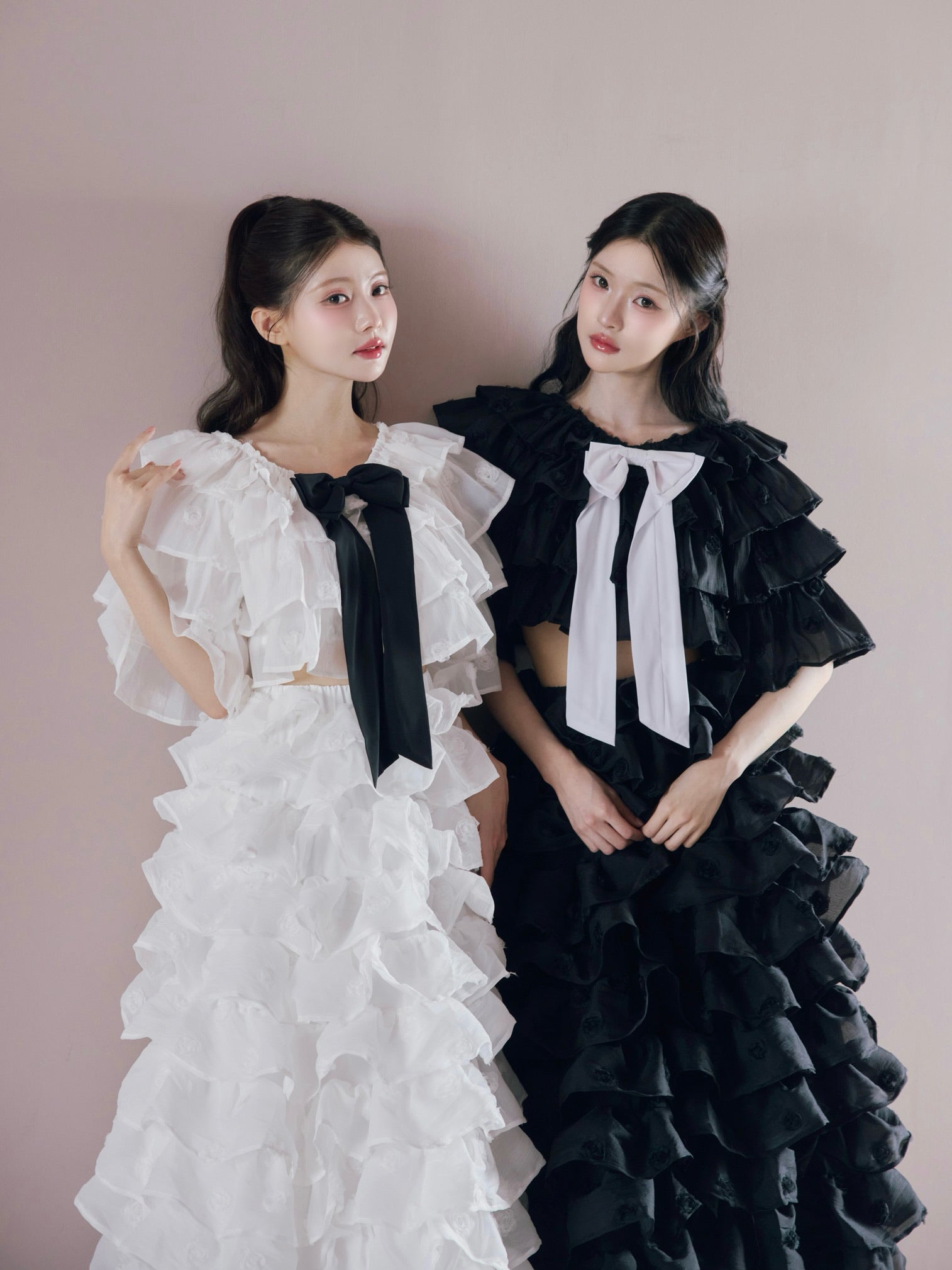Lisa rose frill ribbon tops