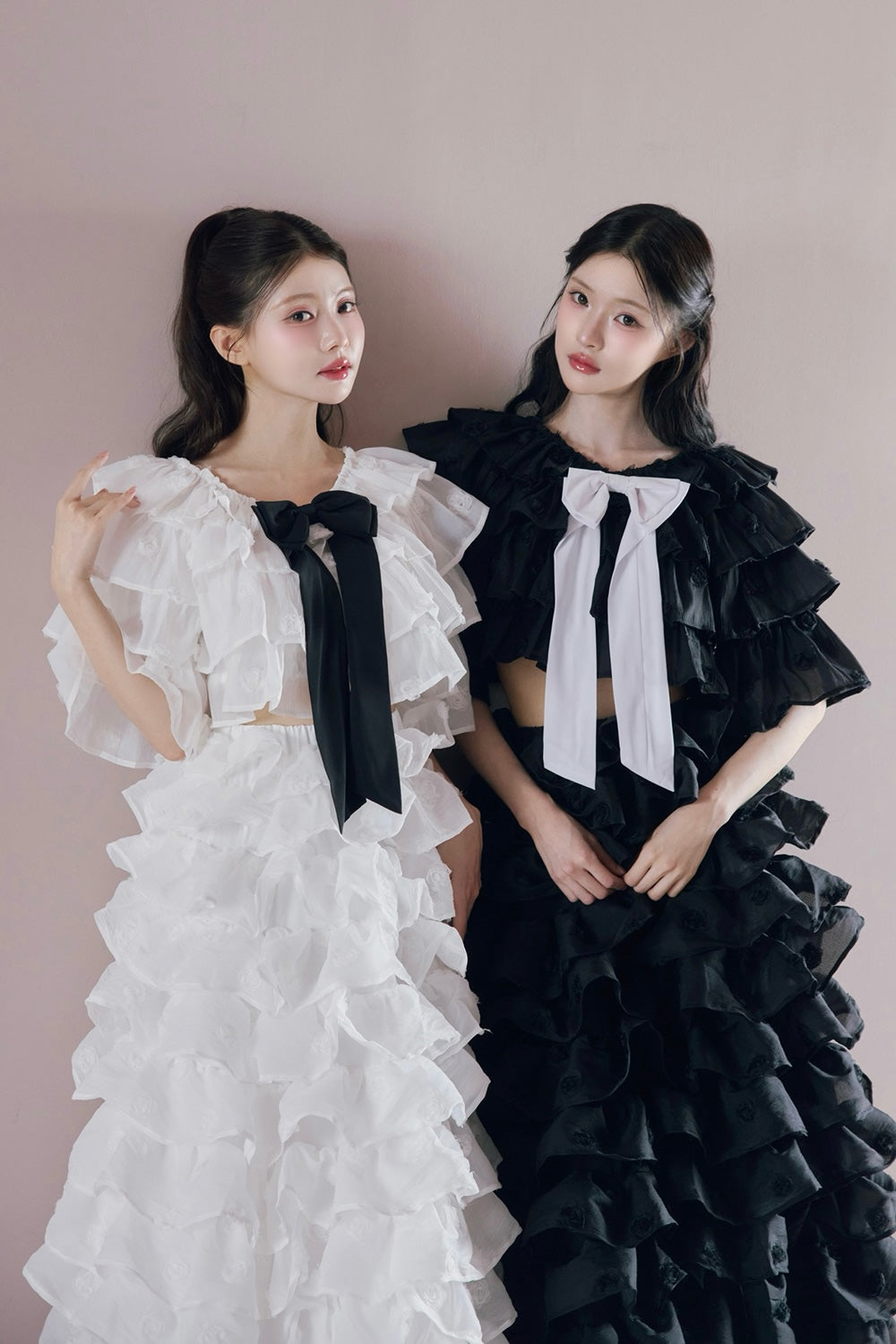 Lisa rose frill ribbon tops