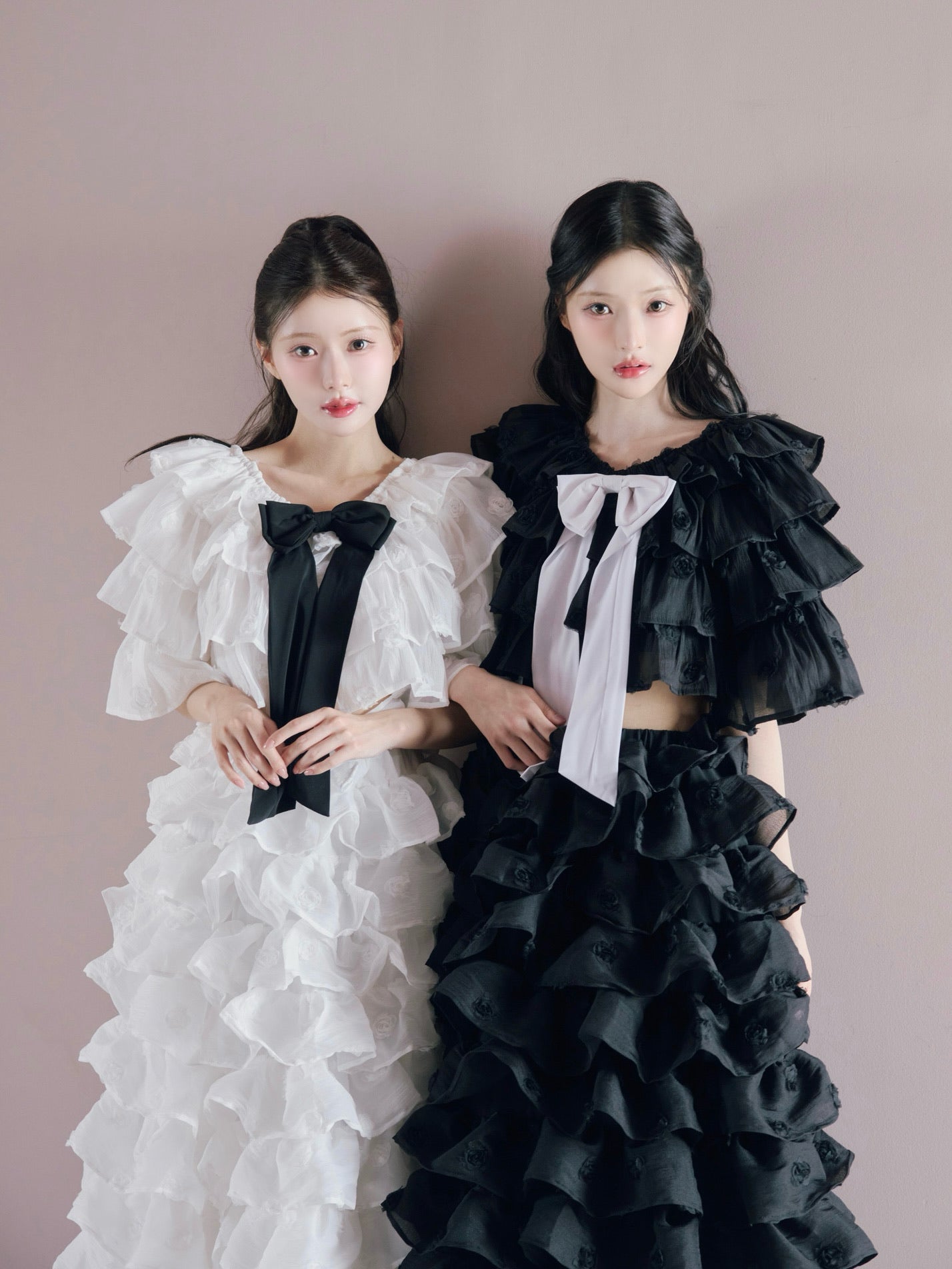 Lisa rose frill ribbon tops
