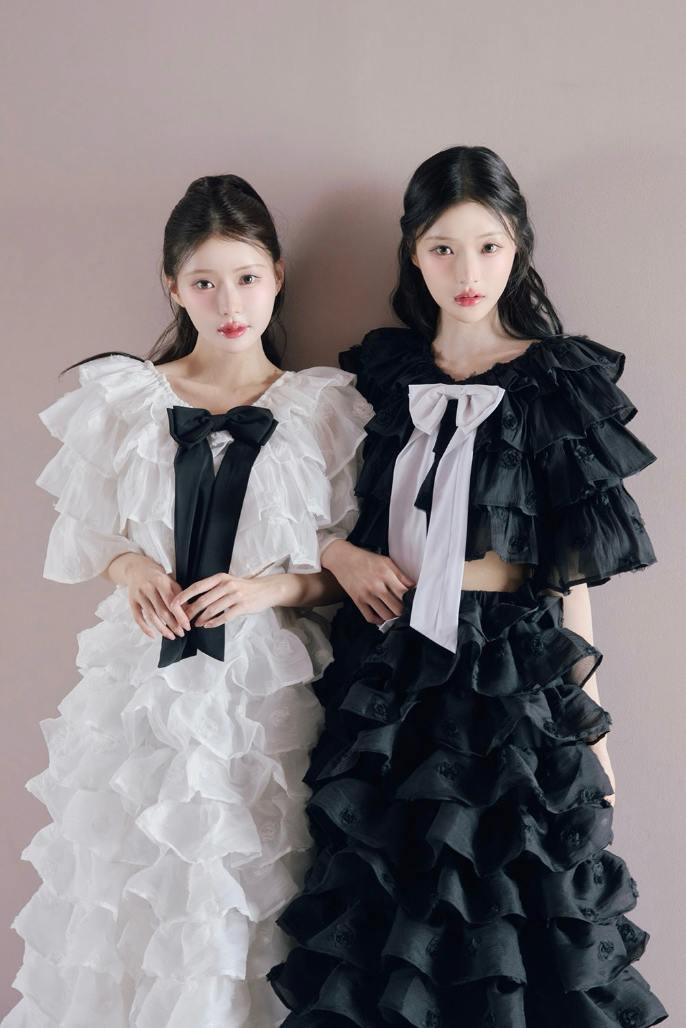 Lisa rose frill ribbon tops