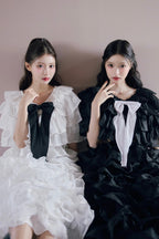 Lisa rose frill ribbon tops