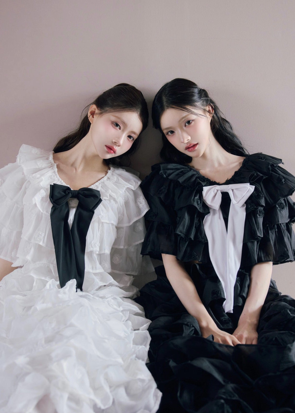 Lisa rose frill ribbon tops