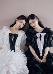 Lisa rose frill ribbon tops