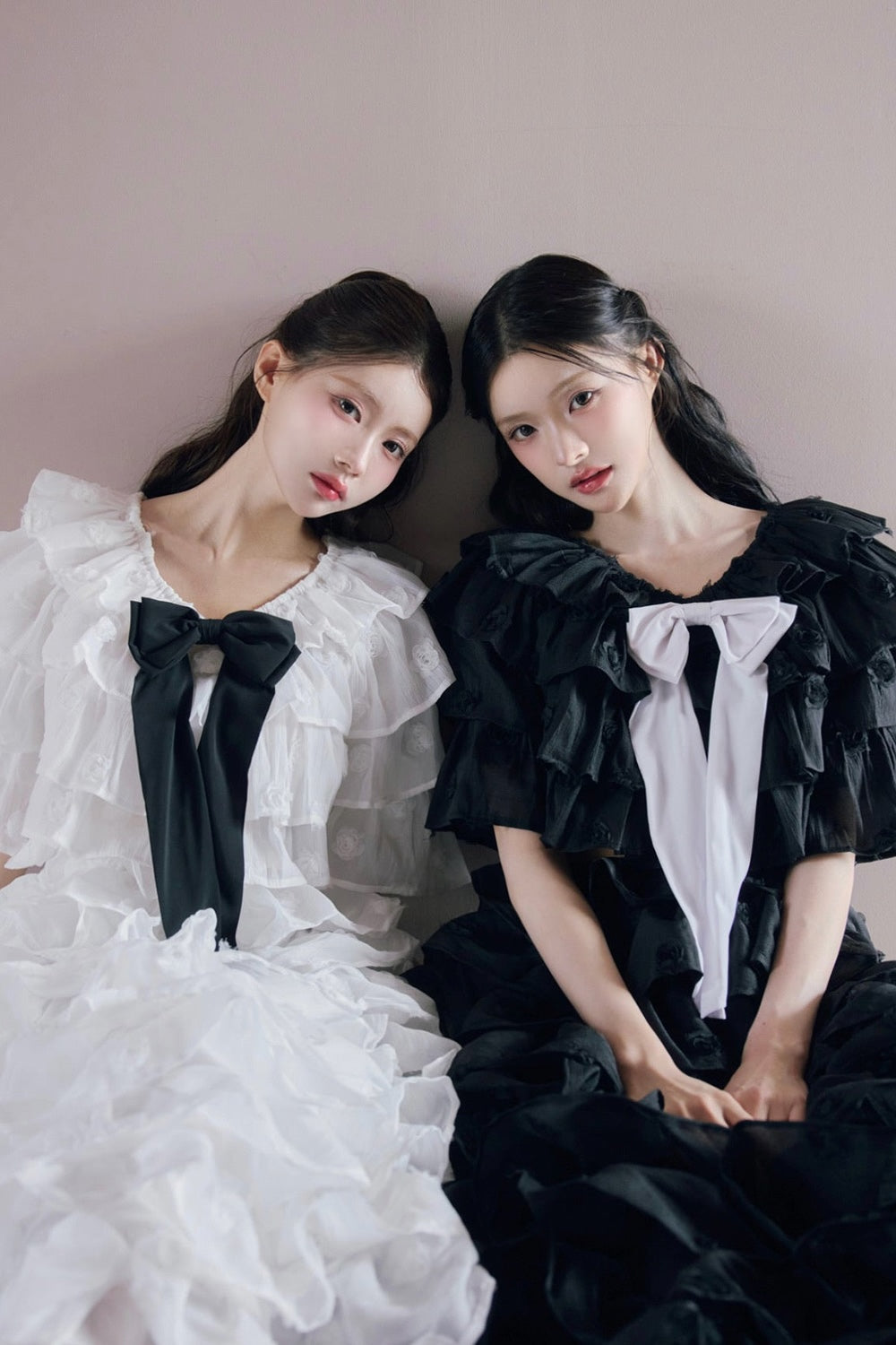 Lisa rose frill ribbon tops