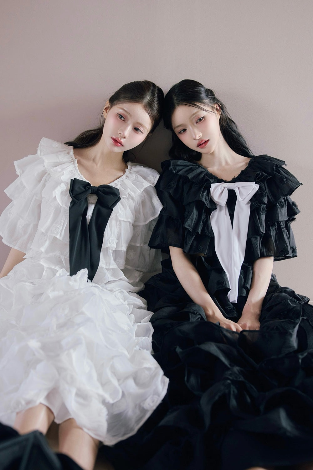 Lisa rose frill ribbon tops