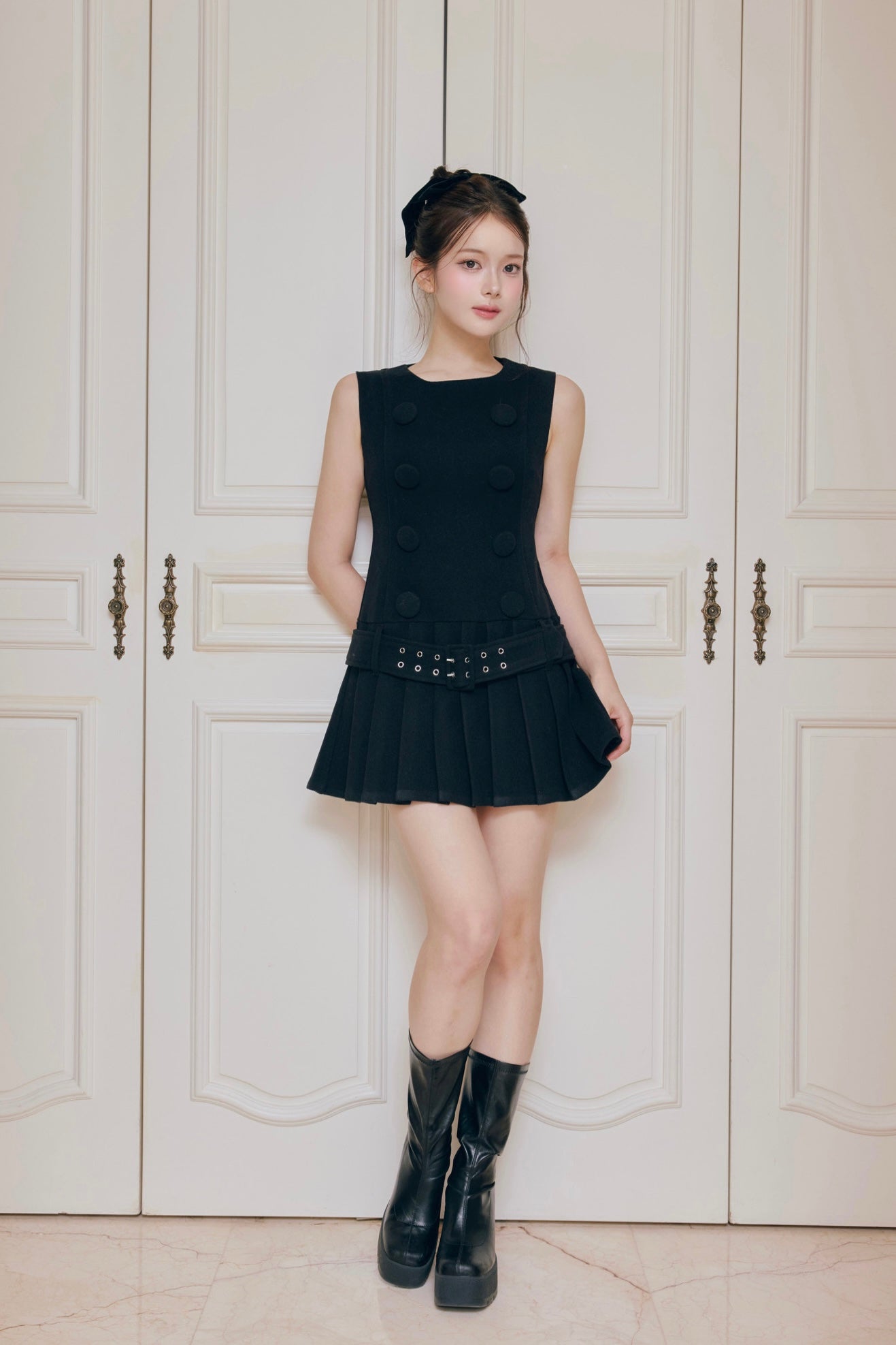 Parisienne double button one-piece