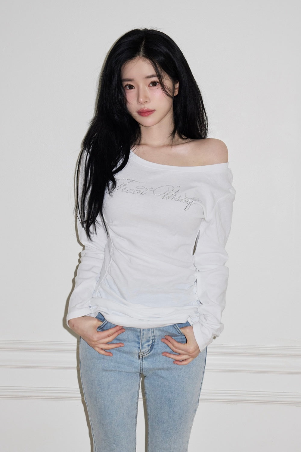 2way bijou long sleeve T-shirts
