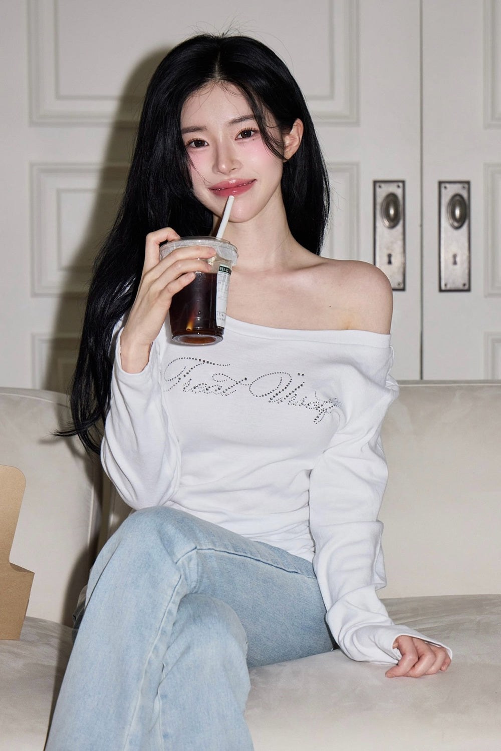 2way bijou long sleeve T-shirts