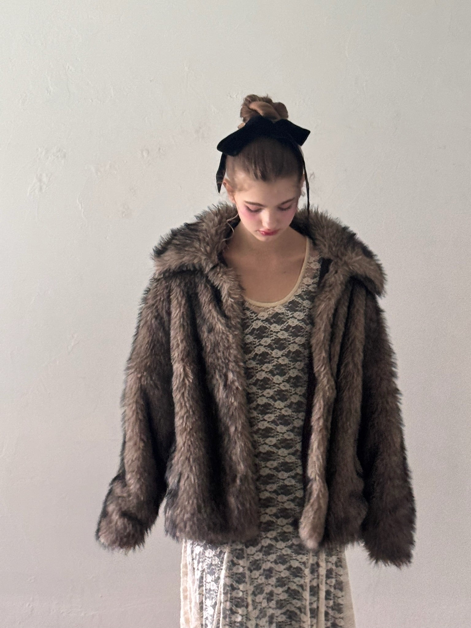 Treat Ürselfファーコート fox fur coat Treat Ürself fox fur coat