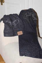 Treat Ürself Crystal bijou denim