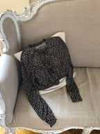 Leopard Rose flower motif knit cardigan